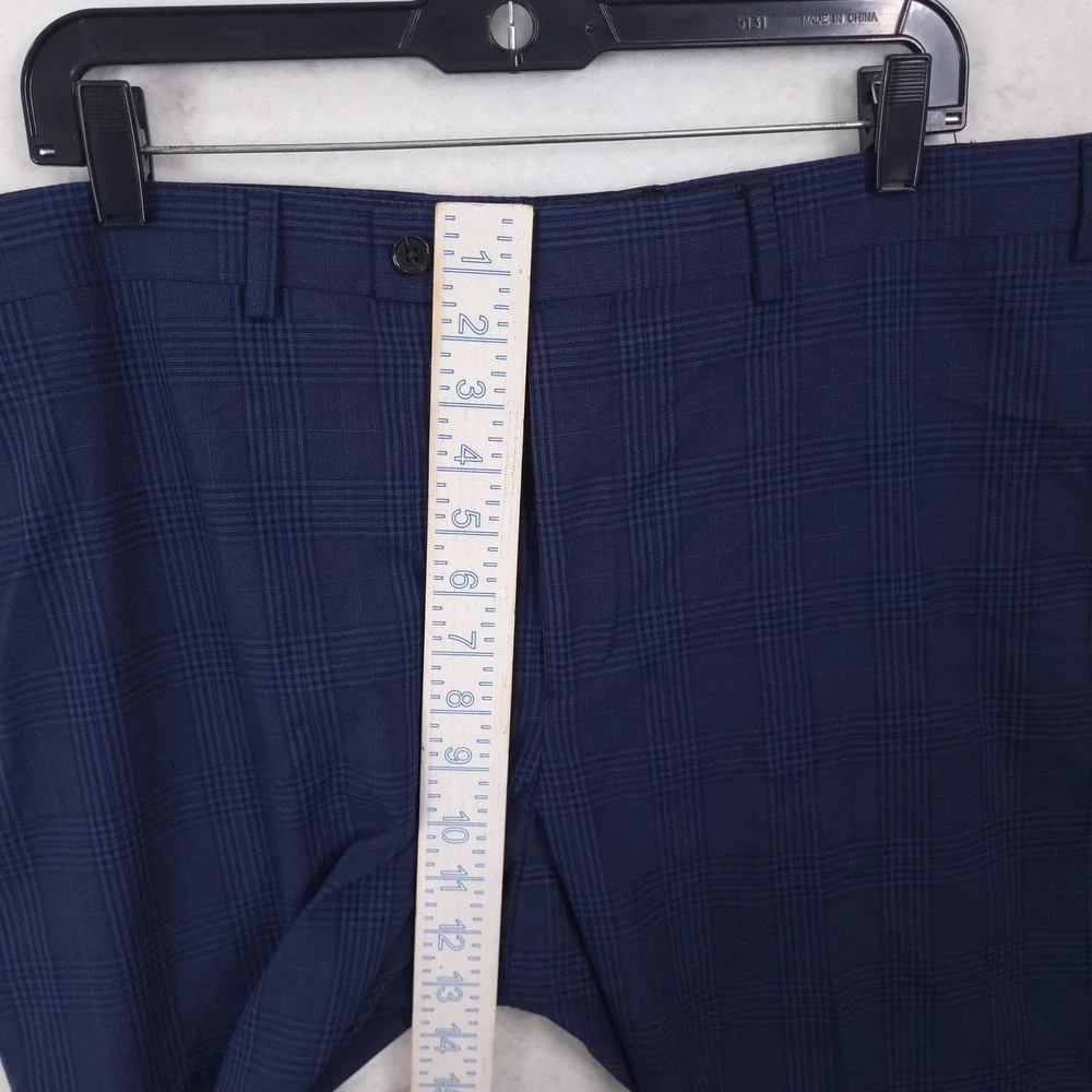 Lauren Ralph Lauren Dress Pants Men 40x30 Navy Glen Plaid Stretch Trousers - Picture 11 of 13